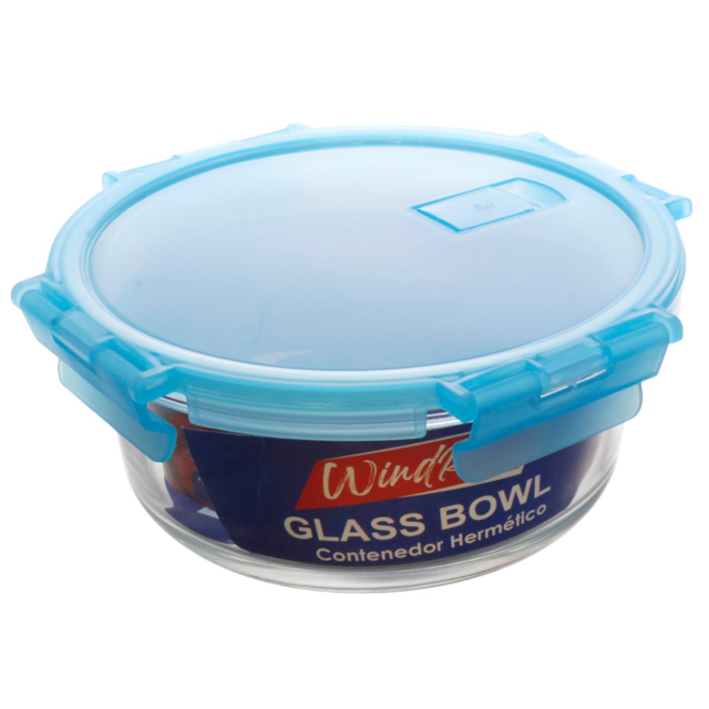 Windrose Glass Bowl with Lid