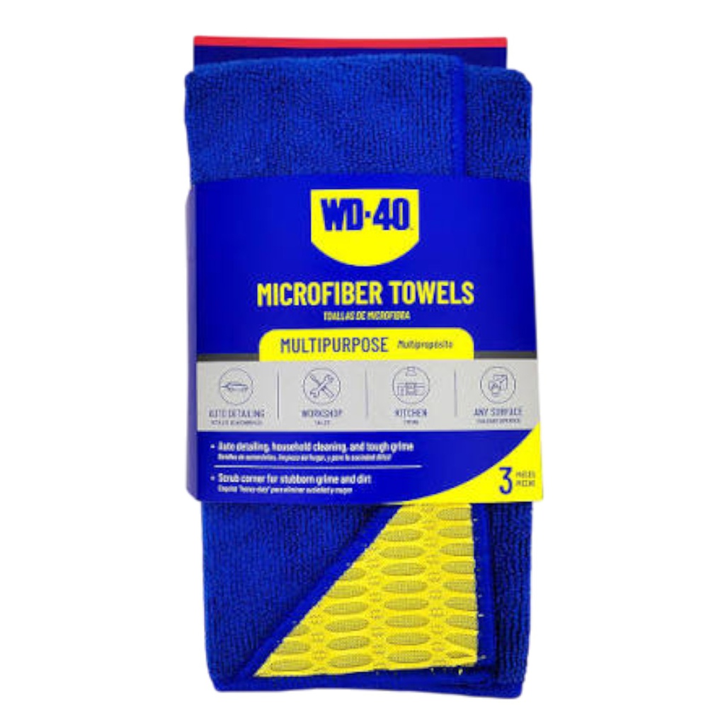 WD-40 Microfiber Towels 300g, 14x14 In. 3-pack