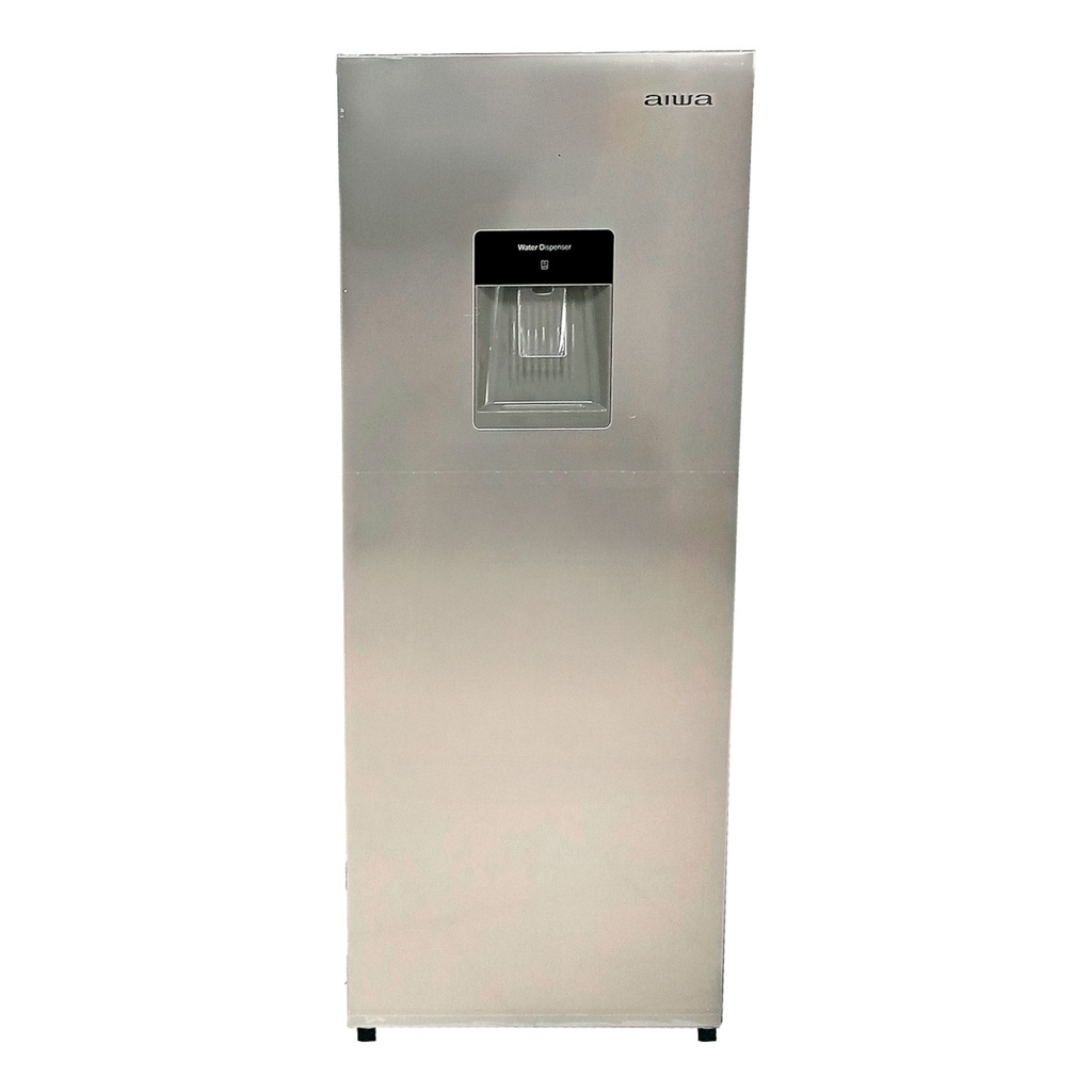 Aiwa Single-Door Refrigerator with Water Dispenser 180L 6.4 Cu. Ft. Stainless Steel