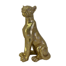 [796-ASDEC002-130] Casa Bella Leopard Figurine 13x18.5x29cm Gold