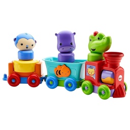 [821-DMC44ABC] Mattel Fisher-Price Silly Safari Rattle &amp; Roll Animal Train