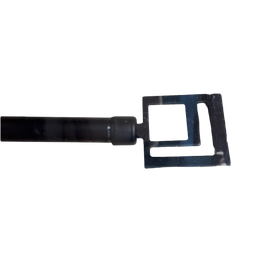 [HHHD-CTRD-01065 (RH120-84B) CHCR28643] Classy Homes Curtain Rod 48-84 in Single Black 16/19