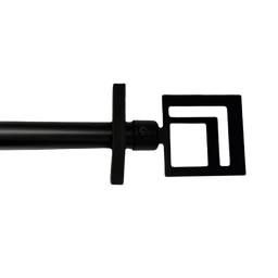 [HHHD-CTRD-01069 (RH120-120B-D) CHCR28647] Classy Homes Curtain Rod 66-120 in Double Black 16/19