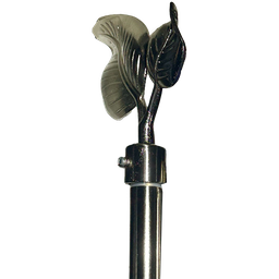 [HHHD-CTRD-01101 (RH025-84S-D) CHCR30020] Classy Homes Curtain Rod 48-84 in Double Silver 16/19