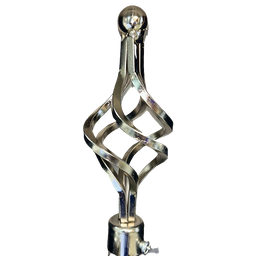 [HHHD-CTRD-01116 (RH091-84S-P) CHCR30035] Classy Homes Curtain Rod 48-84 in Double Silver 16/19