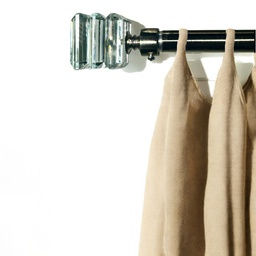 [HHHD-CTRD-01121 (RH005-48SN-P) CHCR30040] Classy Homes Curtain Rod 28-48 in Double Sarding Nickel 16/19