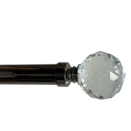 [HHHD-CTRD-01132 (RH008-120BN-P-D) CHCR30051] Classy Homes Curtain Rod 66-120 in Double Black Nickel 25/28