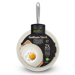 [2159] Gotham Steel Natural Collection Ceramic Fry Pan Non-Stick 12 In.