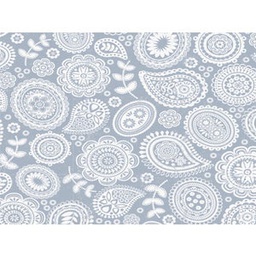 [04F-C7H8H-06] Con-Tact Grip Print Non-Adhesive Shelf Liner 18 In. x 4 Ft. Paisley Pewter