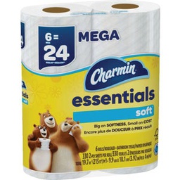 [3077204537] Charmin Essentials Soft Toilet Paper (6 Mega Rolls)