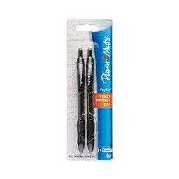 [89468] Papermate Extra Smooth Profile Ball Point Pens, Black, 2 Ct