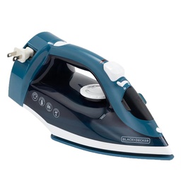 [ICR004B-LA] Black &amp; Decker Steam Iron with Ceramic Coating, Retractable Cord
