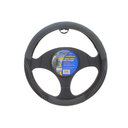 [991-90142946] Goodyear Steering Wheel Cover, Black/ Grey