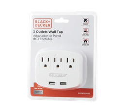 [973-BDE9720035] Black &amp; Decker 3-Outlet Wall Tap with 2 USB-A5