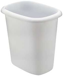 [FG295300WHT / 6262588] Rubbermaid Wastebasket 6 Qt., Plastic, White