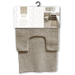 [EB202406138] Elle Home 2pc Contour Mat &amp; Bath Mat Set, Beige