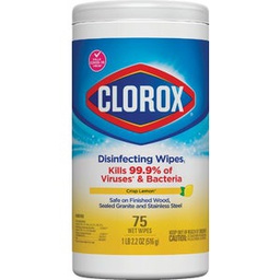[01628 / 6983852] ****Clorox Disinfecting Cleaning Wipes, Crisp Lemon (75-Count)
