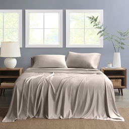 [NSH4PC-KING-TAUPE] Nautica King Sheet Set Solid 4pc Taupe