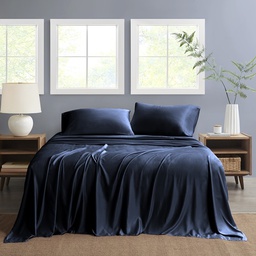 [NSH3PC-TWIN-NVB] Nautica Twin Sheet Set Solid 3pc Navy