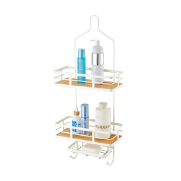 [734-L0451-WH / 734-1438197B RHSC31682] Royal Homes Shower Caddy 3-Tier Bamboo, White