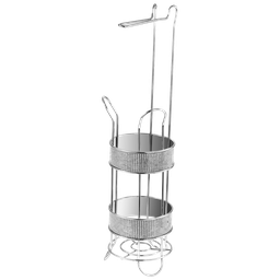 [734-L0833-CH / 734-1438151B RHFTPH31687] Royal Homes Freestanding Toilet Paper Holder, Diamond/ Chrome