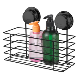 [734-L1181-BK / 734-1438225B RHSCWSS31690] Royal Homes Shower Caddy With Super Suction, Black
