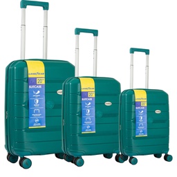[GY5-1437895] Goodyear 3pc Luggage Set, Turquoise