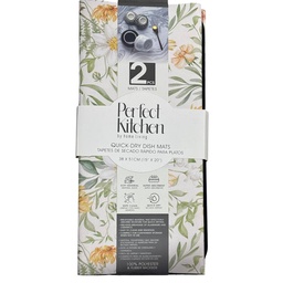 [768-1447069] Perfect Kitchen Quick-Dry Mats (2pc Set)
