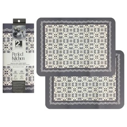 [768-1447067] Perfect Kitchen Quick-Dry Mats 2pc Set
