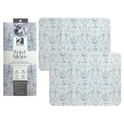 [768-1447066] Perfect Kitchen Quick-Dry Mats (2pc Set)