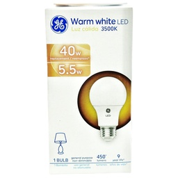 [93131600 / E50003] GE LED Bulb 5.5W A19 3500K 450LM UL