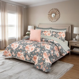 [BCSK50900] CHD 5pc King Comforter Set, Rosalie Blush