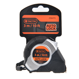 [236470] Tactix Auto-Lock Tape Measure 10 Ft./ 3Mx16mm K05