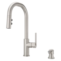 [F5297ZN3GS / F-529-7ZN3GS] Pfister Zanna 1-Handle Pull-Down Kitchen Faucet With Soap Dispenser, Spot Defense Stainless Steel