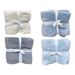 [720-1447575] Cozy Living Textured Coral Blanket