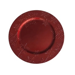 [831-P006-2512R] Miro Charger Plate 13 In. Red
