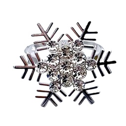 [831-D123-2522] ^Miro Napkin Rings, Snowflake - Set of 6