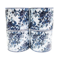 [831-AMX082-2548] ^Miro Ribbon 10cm x 10 Yards Blue/ White