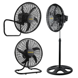 [STXEJHG1801P] Stanley Pedestal Fan 3-In-1 Function 18 In. 3-Speed, Black
