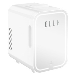 [ESDAFX08WH] Elle Mini Cooler with LED Makeup Mirror, White