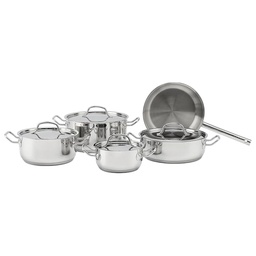 [ECCS200409A] Elle Cookware Set 9-Piece, Stainless Steel