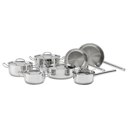 [ECCS200412A] Elle Cookware Set 12-Piece, Stainless Steel