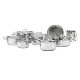 [ECCS200414A] Elle Cookware Set 14-Piece, Stainless Steel