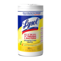 [1920077182] Lysol Lemon &amp; Lime Blossom Disinfecting Wipes (80-Count)