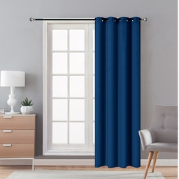 [715-NAVY / 1458674 / CHBC32605] Classy Homes Blackout Curtain 1pc Microfiber with Silicone Rubber Backing