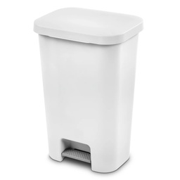 [10698004] Sterilite StepOn Wastebasket 11.9 Gal. White