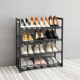 [N40-105] Nautica 4-Tier Shoe Rack, Black