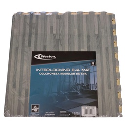 [HWL-005/GREY] Weston EVA Modular Mat 60x60x1cm Wood Grey (4pc Set)