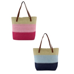 [21-70562] Beach Bag Multi-color Pink / Blue