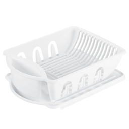 [06218006] Sterilite 2-Piece Sink Set Dish Drainer and Drainboard, White